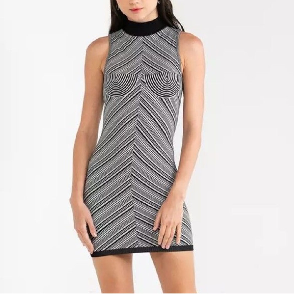 Zara limitless contour black white dress